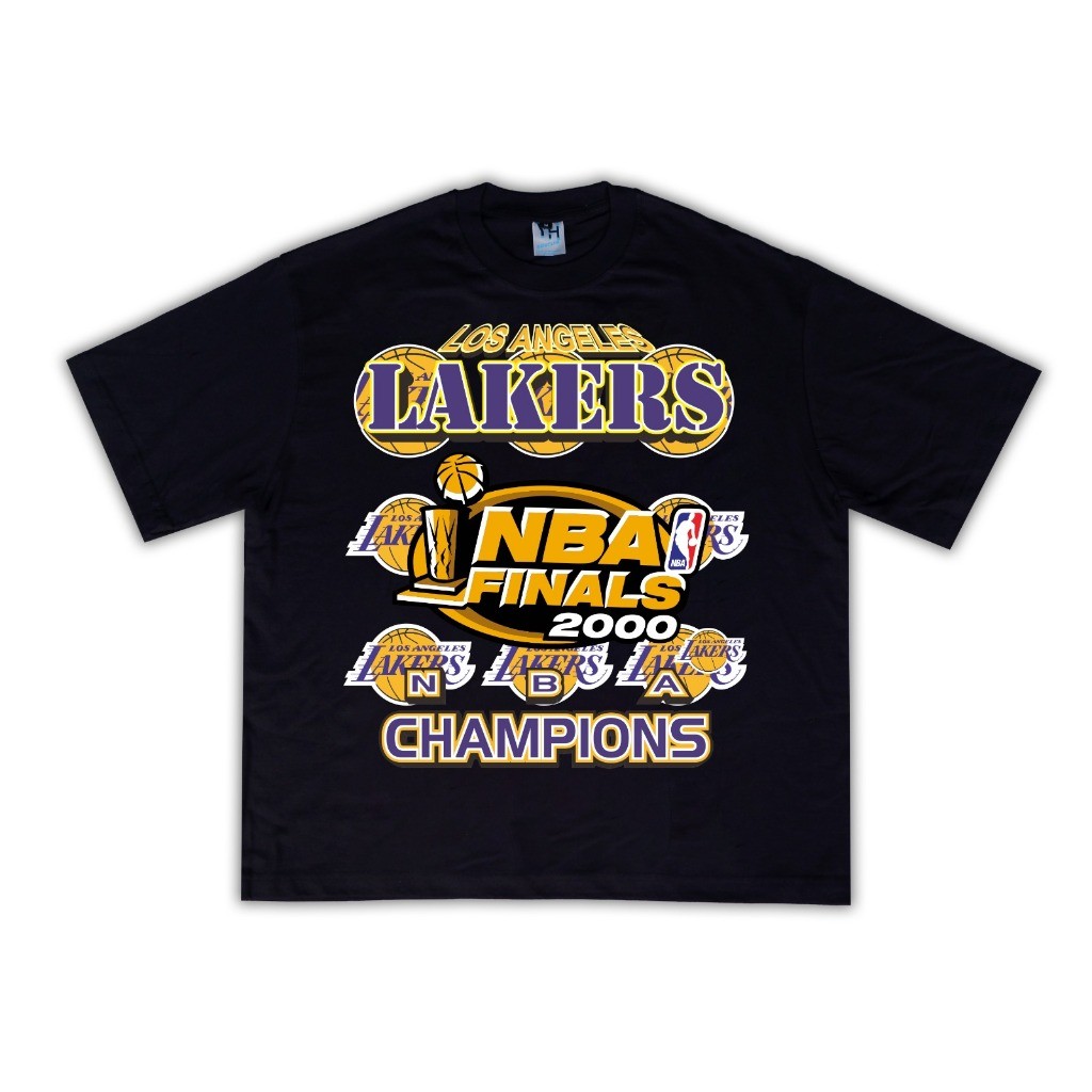 HOT FRUIT LOOM LAKERS NBA FINALS 2000 CHAMPIONS TSHIRT VINTAGE KAOS BASKETBALL UNGU OVERSIZE