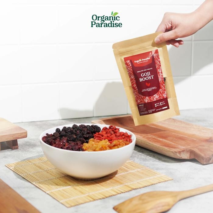 

Mix Dried Fruits Varian Goji Boost 100 gram / Buah Kering Mix Campur Varian Goji Boost 100 gram Organic Paradise - GOJI BOOST