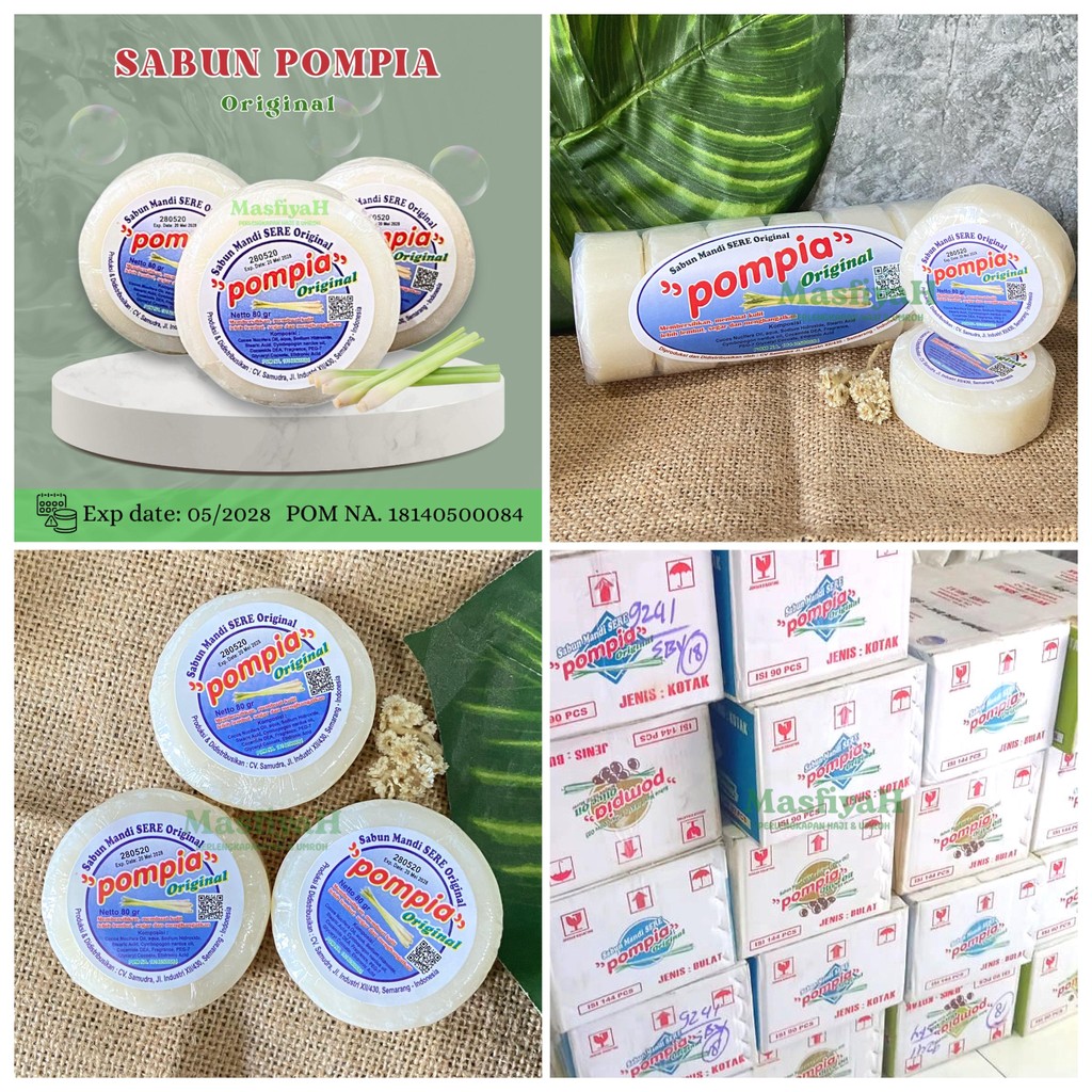 Sabun Sereh POMPIA BULAT Sabun Pompia Sabun Sereh Original 80gr