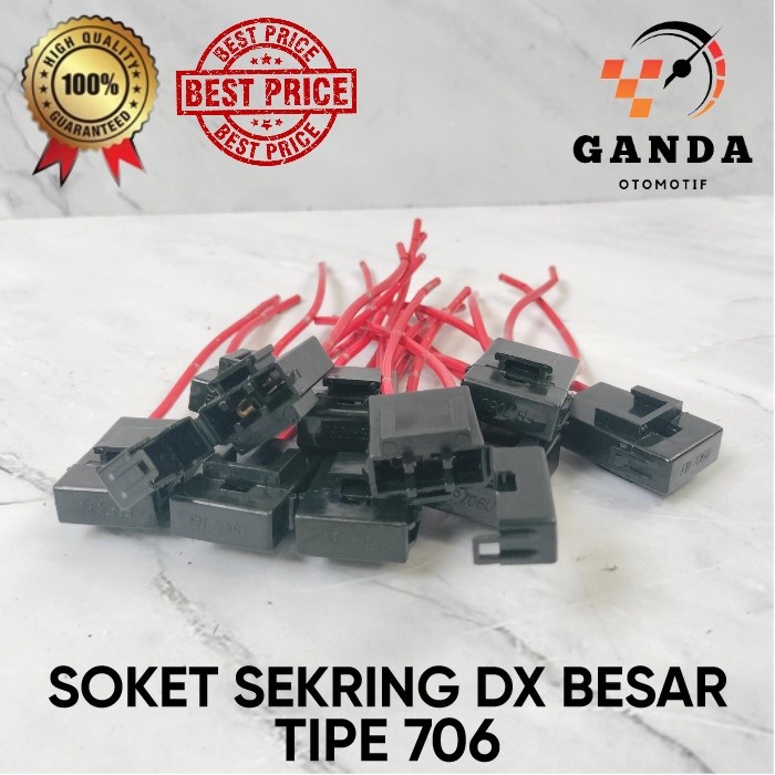 SOCKET / FUSE BOX / SOKET RUMAH SEKRING DX BESAR DENGAN KABEL BINTIK FB-706