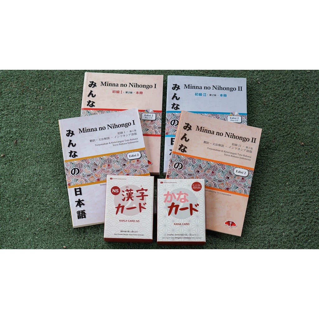 PROMO BUNDLING | Minna no nihongo Shokyu 1&2 + Kanji Card N5 + Kana Card