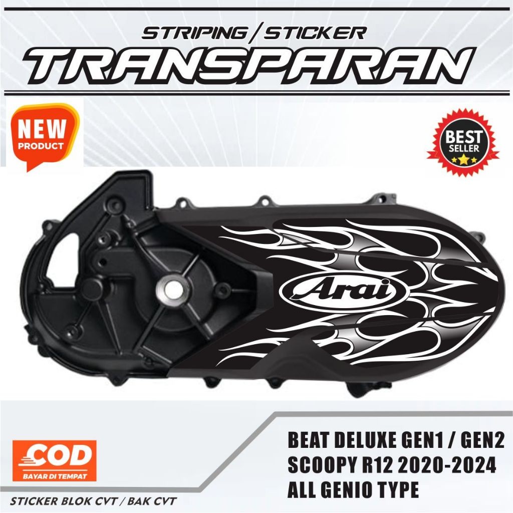 STIKER CVT SCOOPY / VARIASI BLOK CVT GENIO / STIKER TRANSPARAN CVT BEAT DELUXE VARIASI