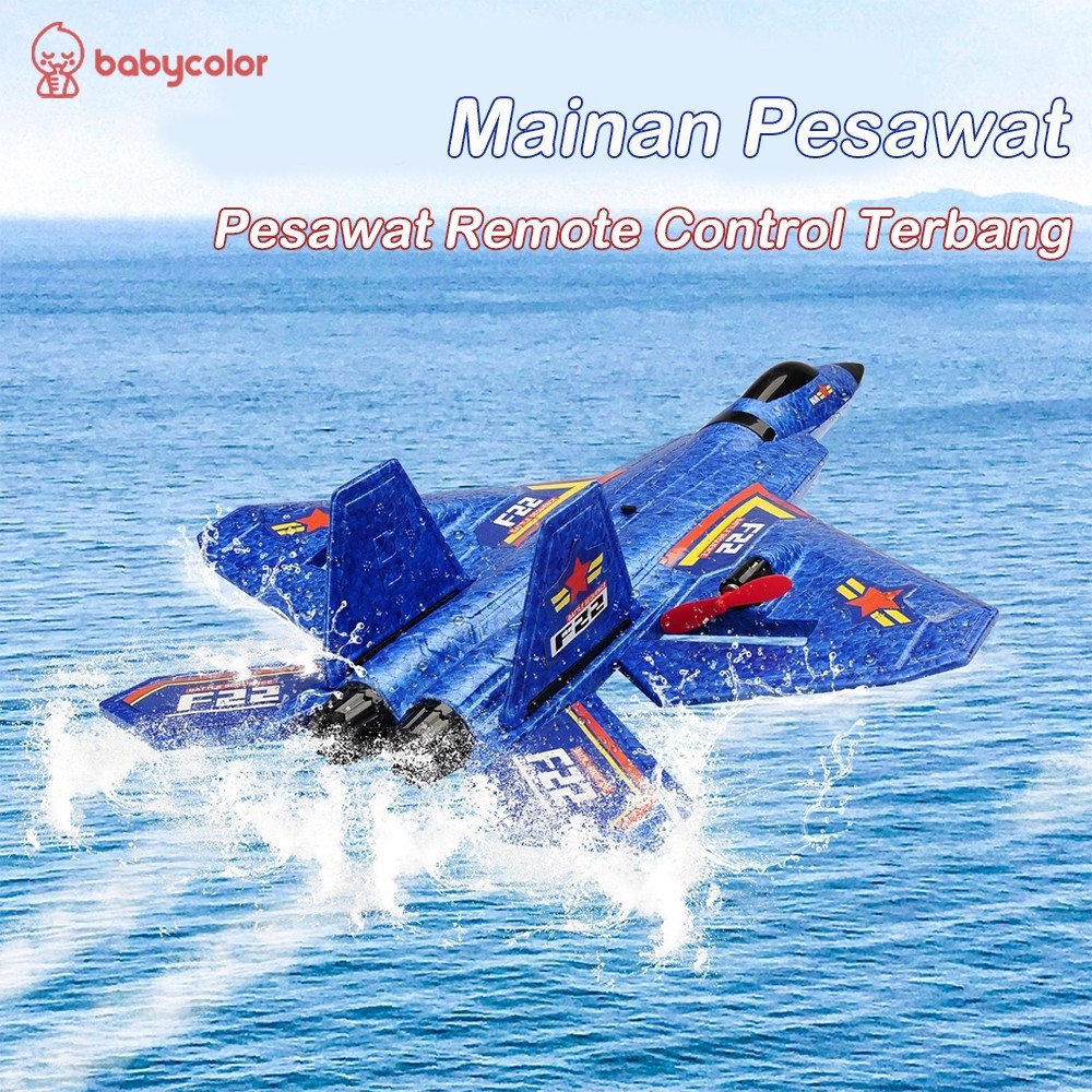 BABYCOLOR Mainan Pesawat Remote Control Terbang Lampu LED Pesawat RC Terbang RC Plane Terbang SU35