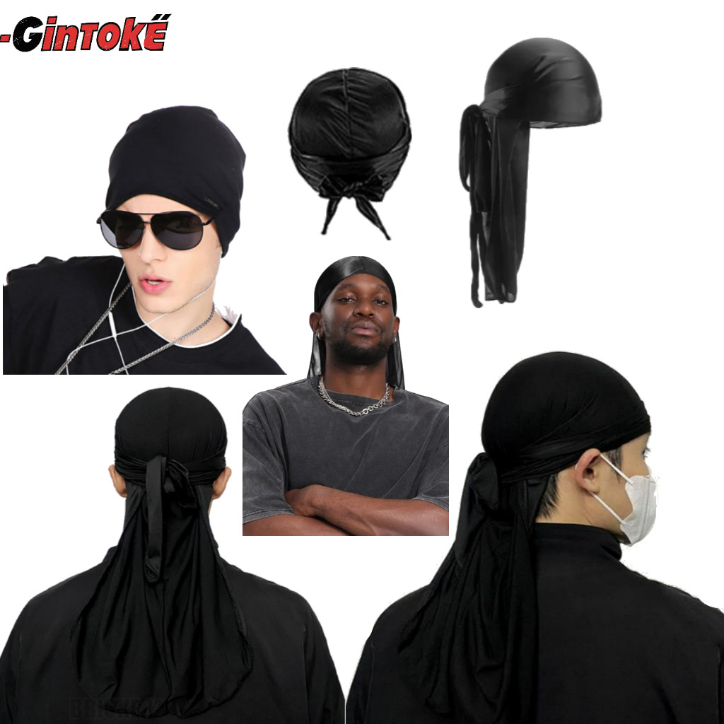 Ekor Panjang Durag Durag Kepala Hip Hop Bandana Durag Silk Ikat Kepala Pirate Hat Chemo Cap Hip Hop
