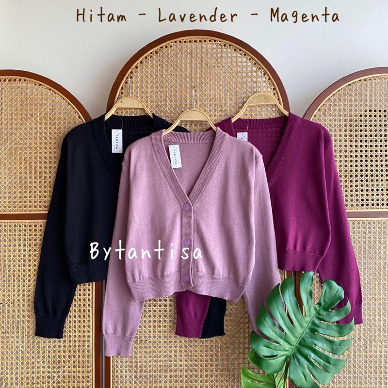 SAXCSHOP Bytantisa - Cardigan Rajut Crop Inara Model Pendek