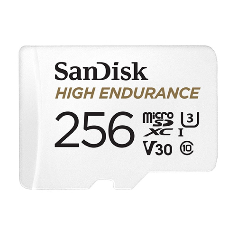 SanDisk High Endurance MicroSD 256GB SDXC Includes Adaptor