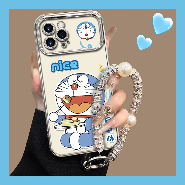 DDDSCZM013 Casing Hand Phone Kartun Senior Lucu Makan Dorayaki Doraemon Casing Pelindung Silikon Ant