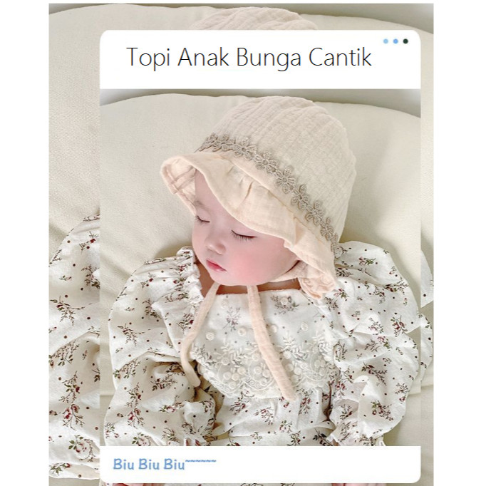 Topi Bayi Perempuan Bunga / Topi Bayi perempuan Newborn