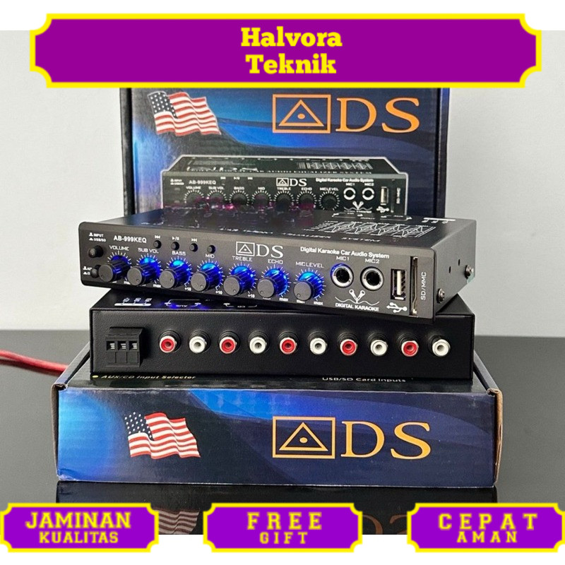 Parametrik preamp ADS AB-999KEQ equalizer Bluetooth Usb mmc dan karaoke sound digital