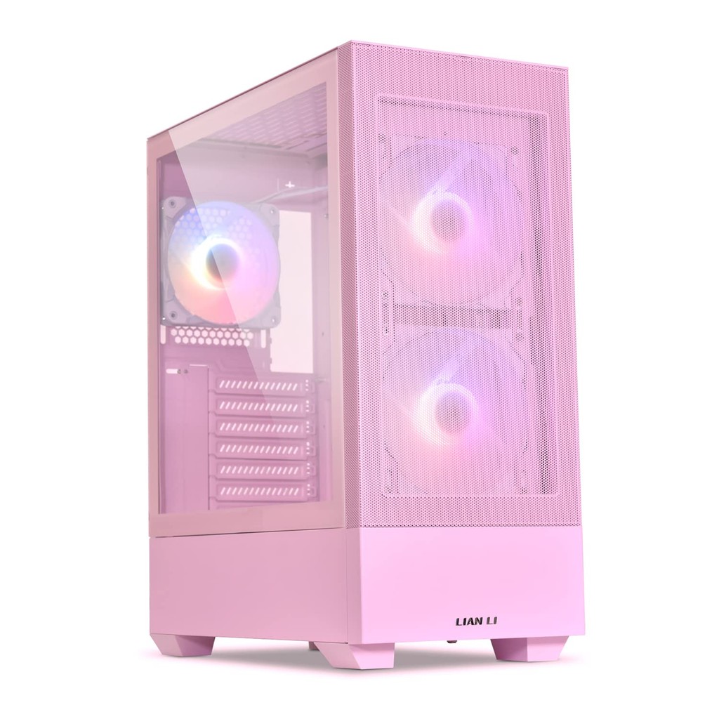 Lian Li Lancool 205 Mesh C | ATX PC Case TG Include 3 ARGB Fans - Pink