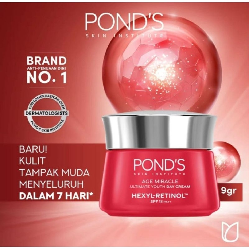 Ponds Age Miracle Day Cream 9 gr / Ponds Age Miracle Krim Pagi ukuran Kecil