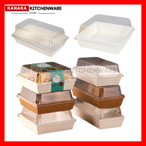 MIKA BOX ALAS KERTAS / DESSERT BOX TAHAN PANAS / PAPER BOX / PAPER BOX BURGER, SANDWICH, DONAT, SALA