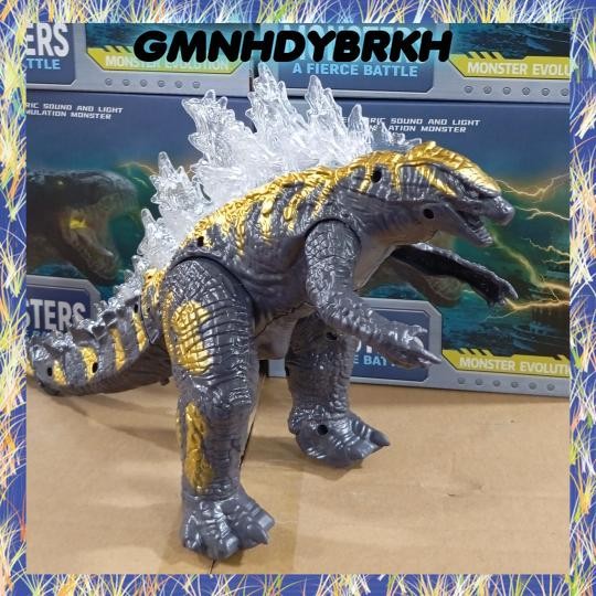 mainan GODZILLA berjalan mainan anak monster godzilla