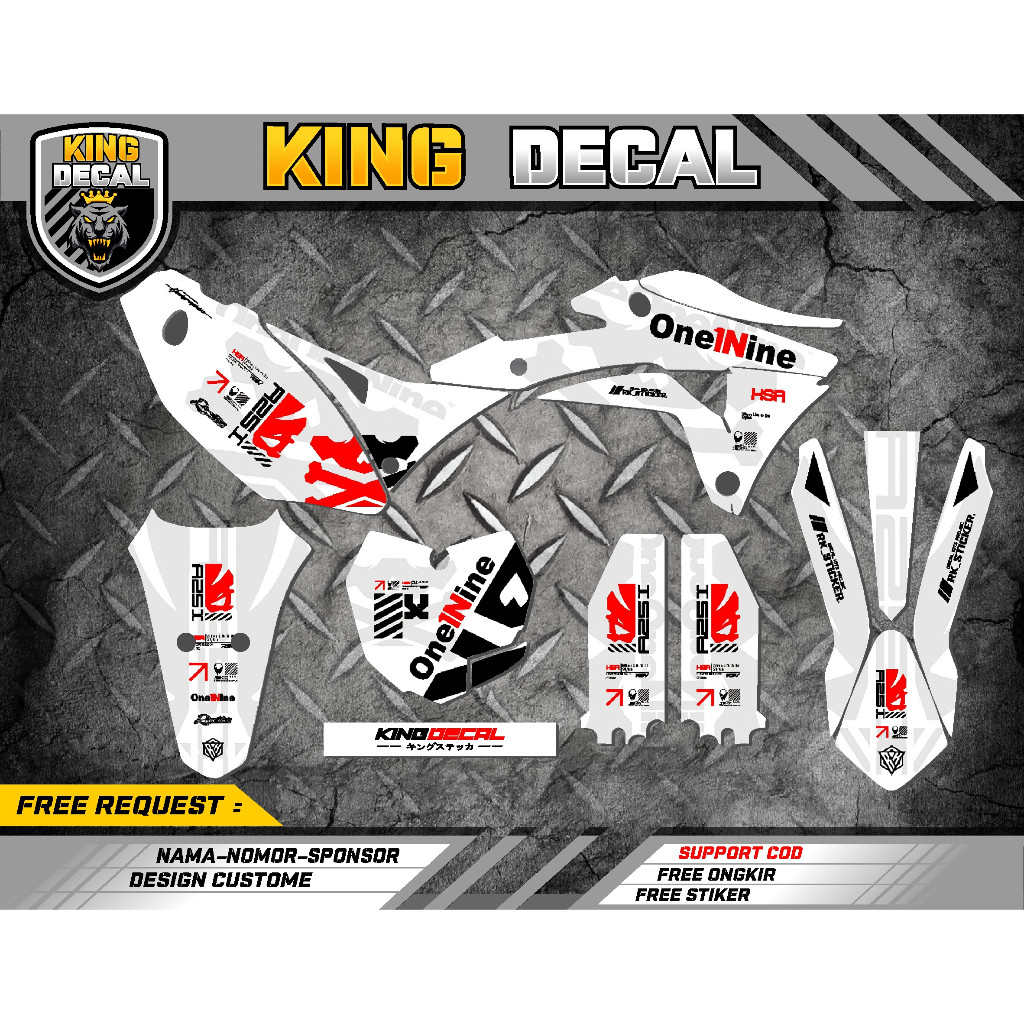 DEKAL / DECAL    KLX GORDON FULL BODY /  GORDON /  STIKER VARIASI KLX GORDON /  KLX STRIPING GORDON 