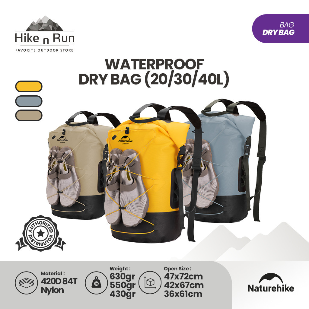 Naturehike Waterproof Backpack NH21FSB04 – Dry Bag Tas Ransel Anti Air