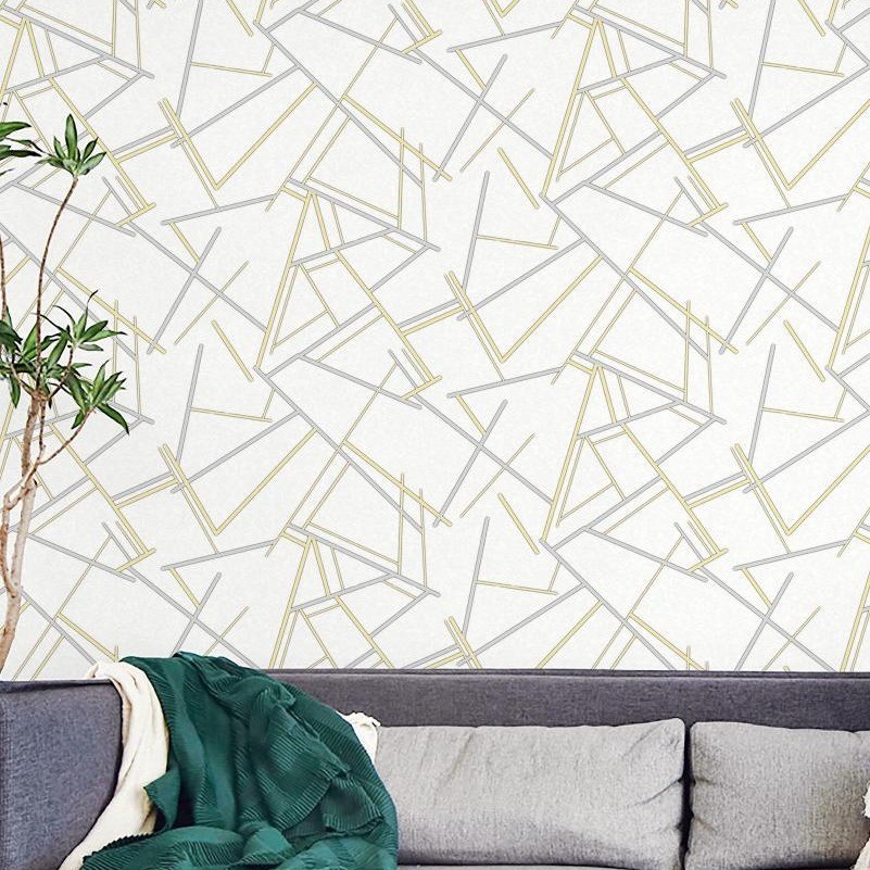 GrosirAsemka - Wallpaper Dinding Garis Geometris 8m s/d 9m x 45cm