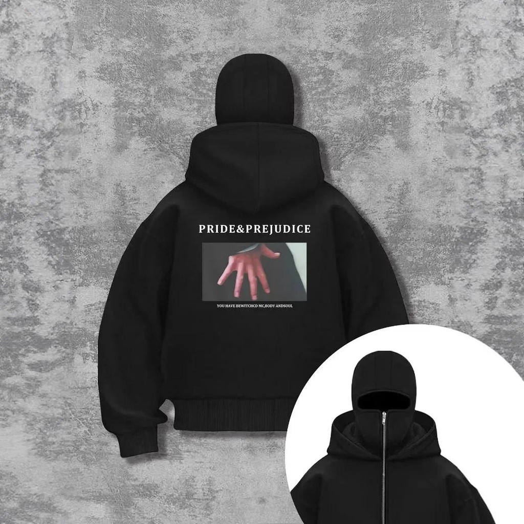 Hoodie Balaclava Full Face Bust Zipper – Outfit Keren Pria Kekinian