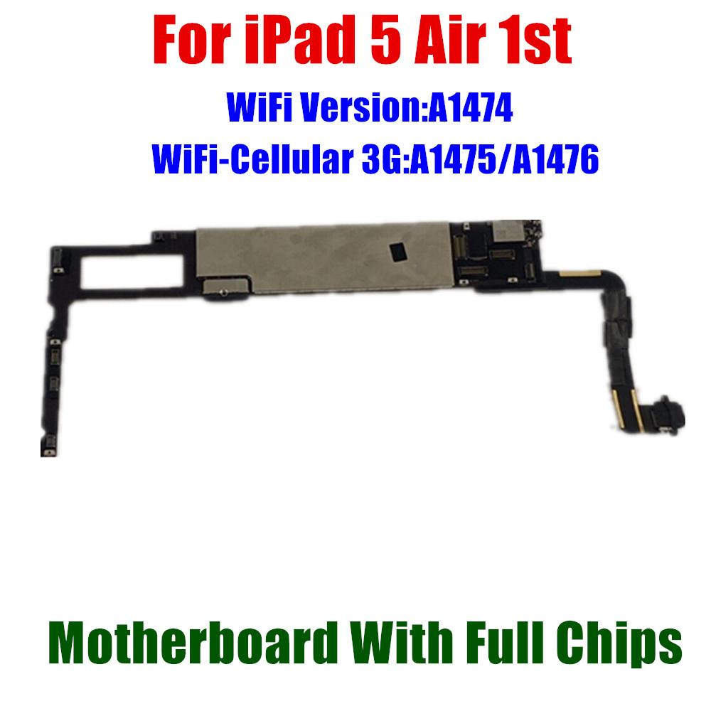 A1474 / A1475 or A1476 Free iCloud for iPad 5 Logic Boards Wifi Cellular for Ipad Air 1 Motherboard 