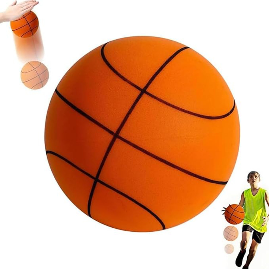 Silent Basketball- Soft Foam Indoor Basketballs,Grooved Foam Basket-Ball for Quiet Dribbling and Ind