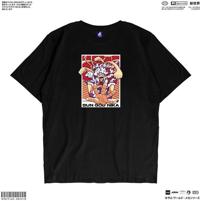 KIZARU Kaos Anime LUFFY SUN GOD NIKA