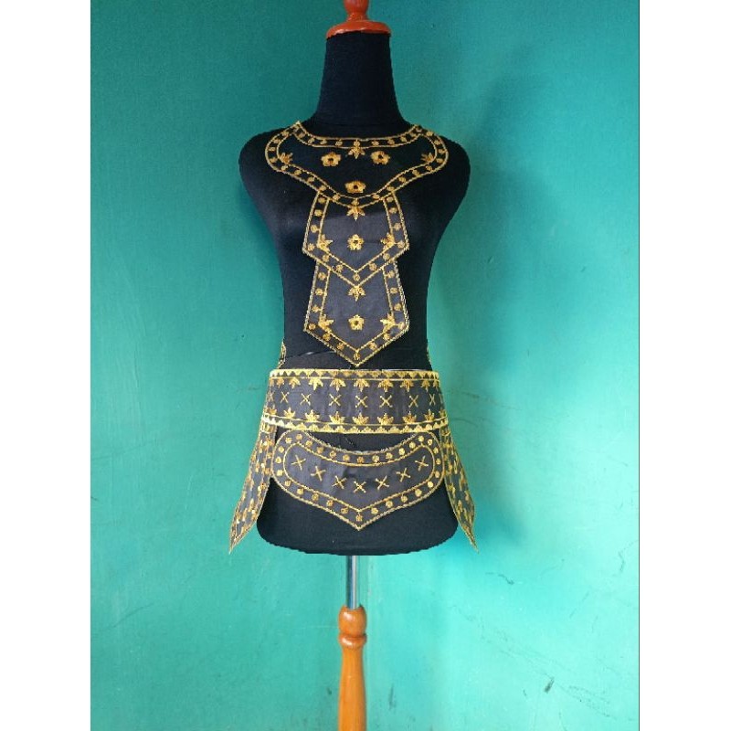 (DISKON) Bordir kostum tari rampek/ Bordir rampek tari satu set atas bawah