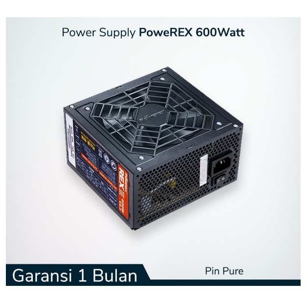 Jual PSU 600Watt / PowerSupply 600Watt Merk PoweREX Pin Pure