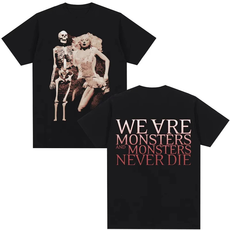 kasual Kaos Lady Gaga The Mayhem Ball Tour 2025 Vintage Little Monsters Gothic Punk Fashion Kaos Pri