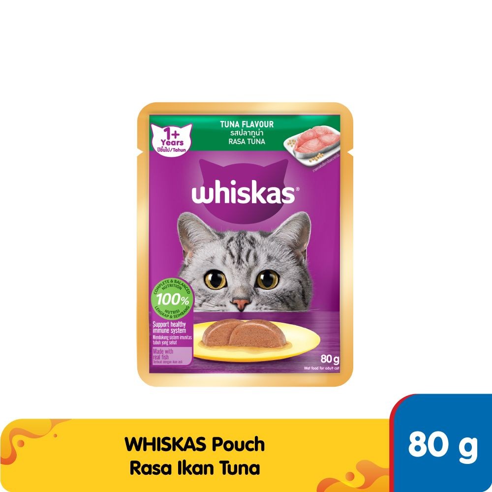 WHISKAS CAT FOOD TUNA 85/80g