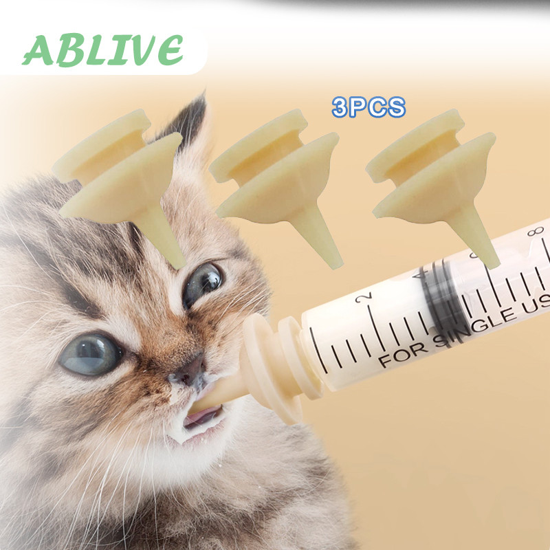 Isi 3 Dot Susu Kucing Baru Lahir Silikon Pet Feeding Nipple Dot