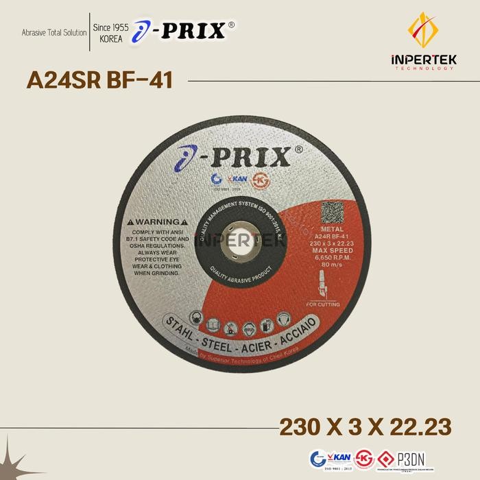 Batu Gerinda 9 Inchi Metal I-PRIX 230 X 3 Cutting Wheel Disc 230X3 Mata Potong 230mm Batu Tebal 3mm 