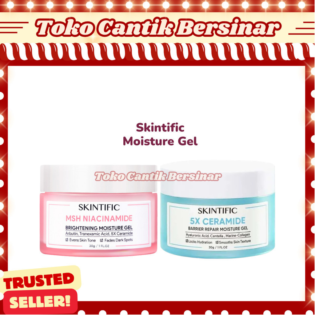 Skintific Moisturizer 5X Ceramide Barrier Repair Moisturize Gel 6gr 30gr gr Pink Biru Niacinamide