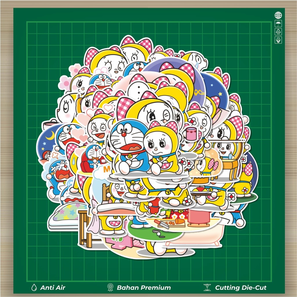 HOT 50 PCS STIKER Stiker Dorami Doraemon Sister Stiker Fashion Cars Decal Dingin Kartu Album Custom 