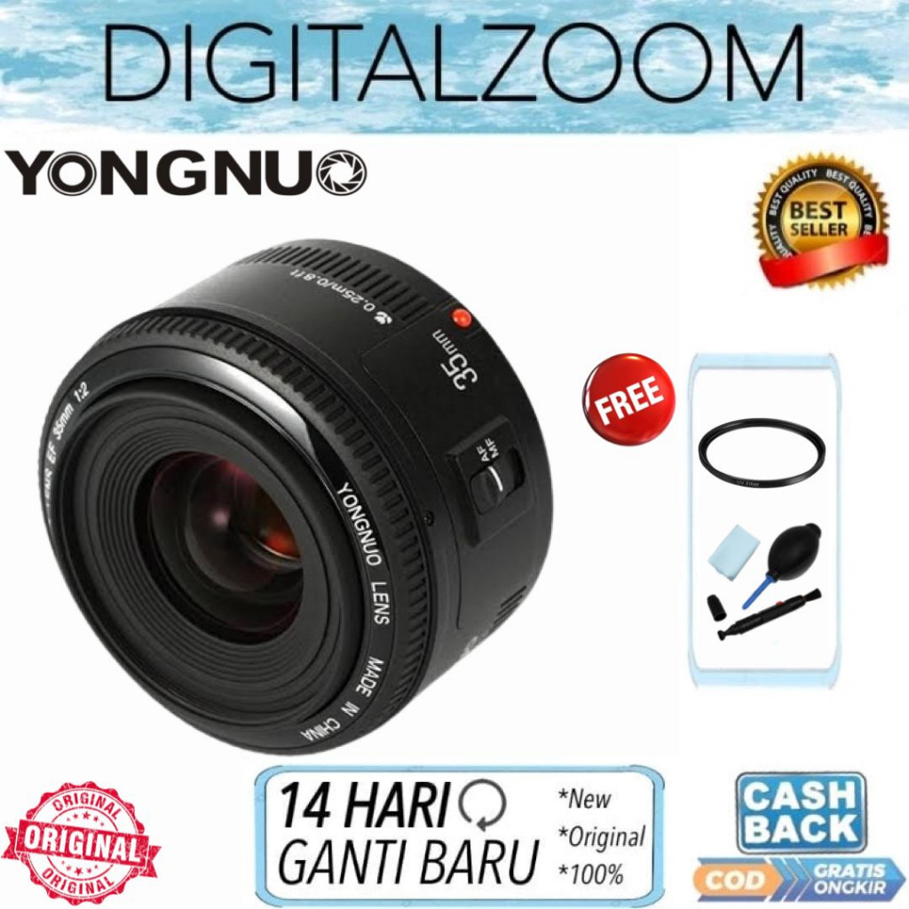 Gameboard Yongnuo 35MM F2 Canon - Lensa Yongnuo 35MM For Canon