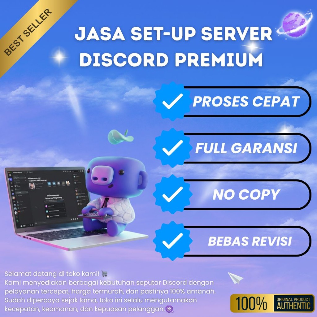 JASA SET UP SERVER DISCORD PREMIUM UNTUK KOMUNITAS GAME / STORE / SERVER BISNIS DAN LAIN NYA