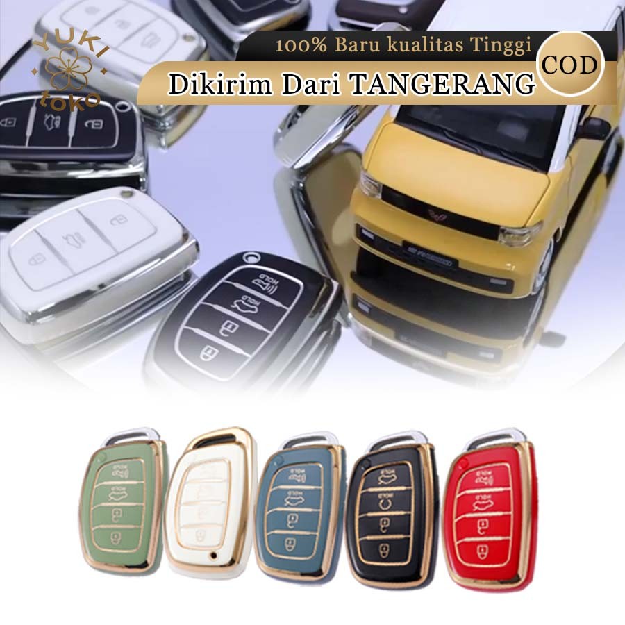 Case Kunci Mobil Sarung Kunci Silikon TPU Cover Casing Kunci Remote Hyundai Creta Tucson L Genesis S
