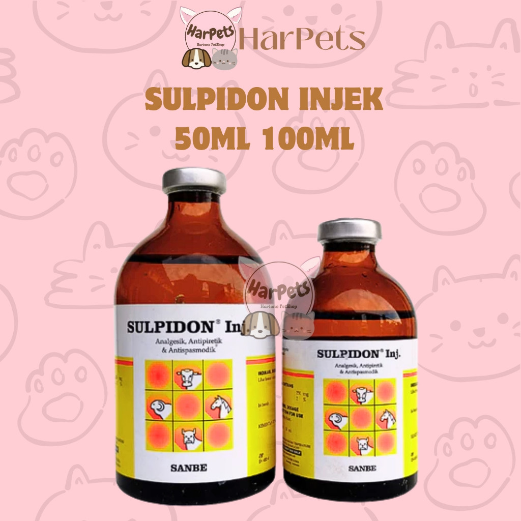 SULPIDON 50ML 100ML - Obat Pereda Sakit Hewan Analgesik Antipiretik Antispasmodik