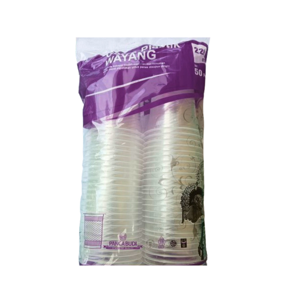 Gelas Plastik Wayang 220 ml / Gelas Plastik Kopi 220 ml