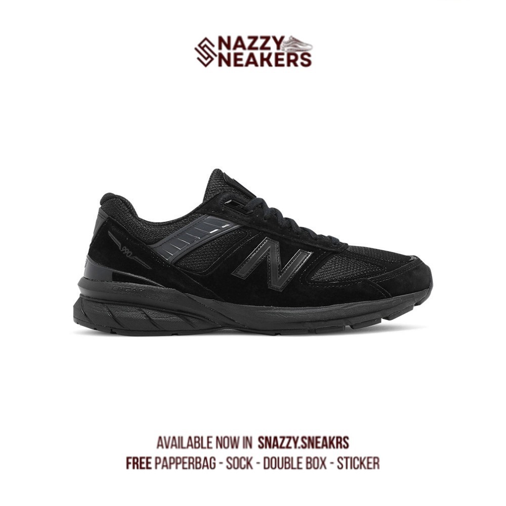 Sepatu New Balance 990 V5 Triple Black M990BB5 Sneakers Original unisex