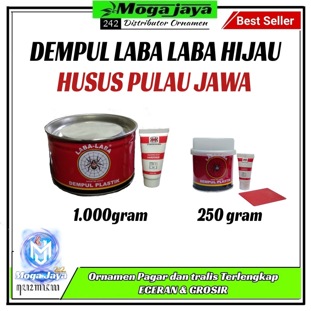 dempul halus hijau dempul besi kayu plastik 1kg