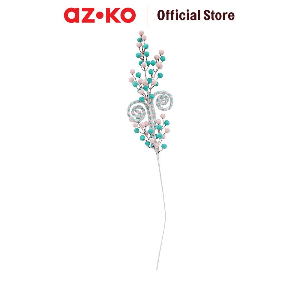 AZKO Noelle 70 cm Ornamen Natal Berry - Hijau/Pink Hiasan Natal Pernak Pernik Natal Christmas Orname