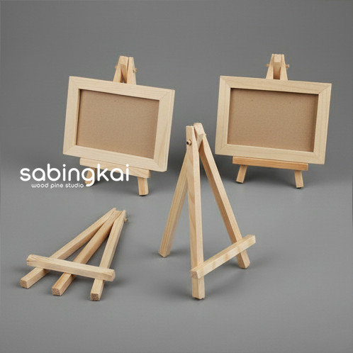 Stand Kayu Wooden Easel - Stand Pigura Kayu Jati Belanda