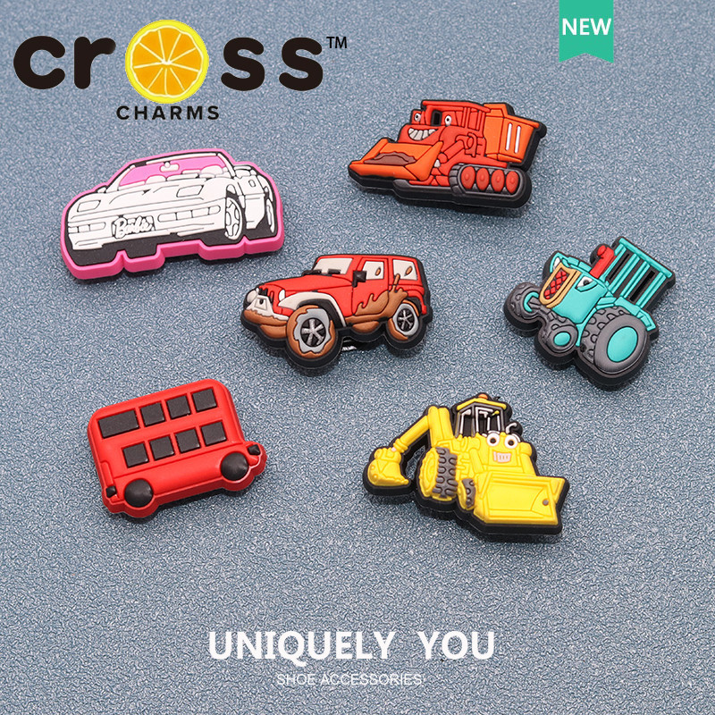 JJBXC cross charms Shoe Buckle Hole Shoe Accessories Cute Cartoon Car Fashion Shoes Accessories