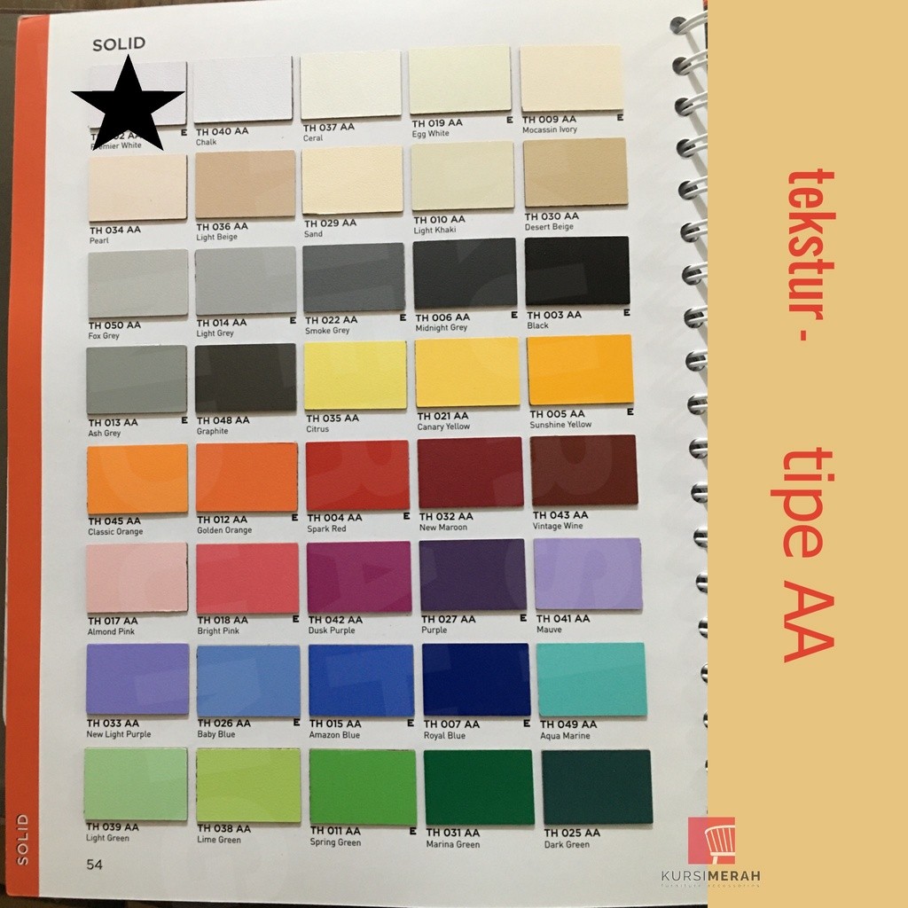 PRADHIP_IDTACO HPL Solid warna tekstur kode AA