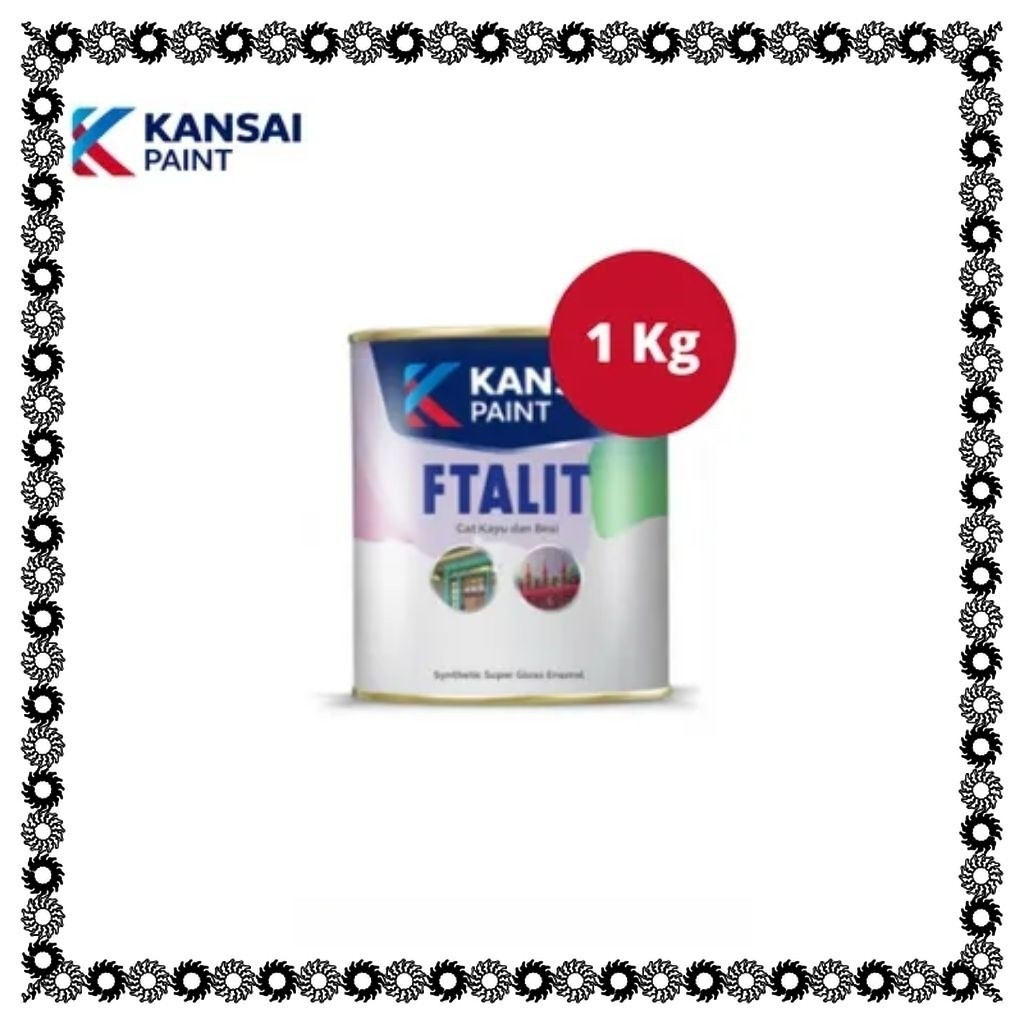 Cat minyak Ftalit kansai paint 1kg emerald -153