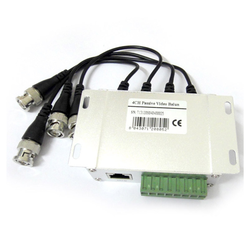 4CH CCTV Video Balun 4 Channel Passive Transmitter BNC Female to UTP Rj45 Cat5