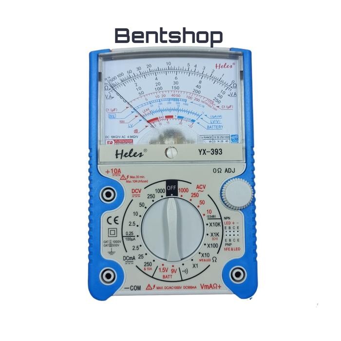 Toko Avian Multitester Multimeter Heles YX-393 YX393 YX 393 Original Heles - Orange