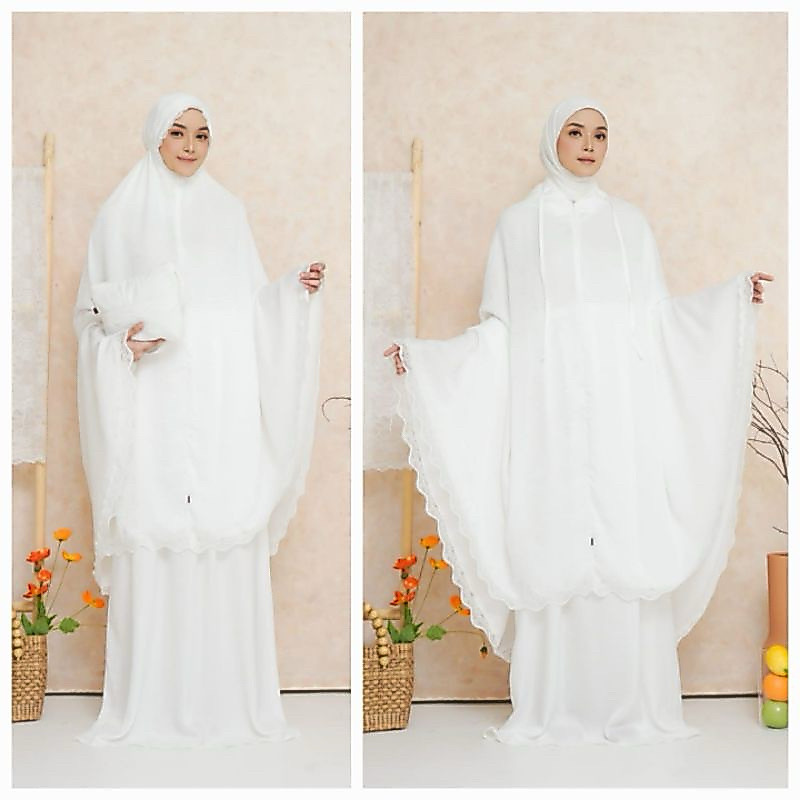 Mukena Santorini Silky 2in1 Mukena Santorini Premium