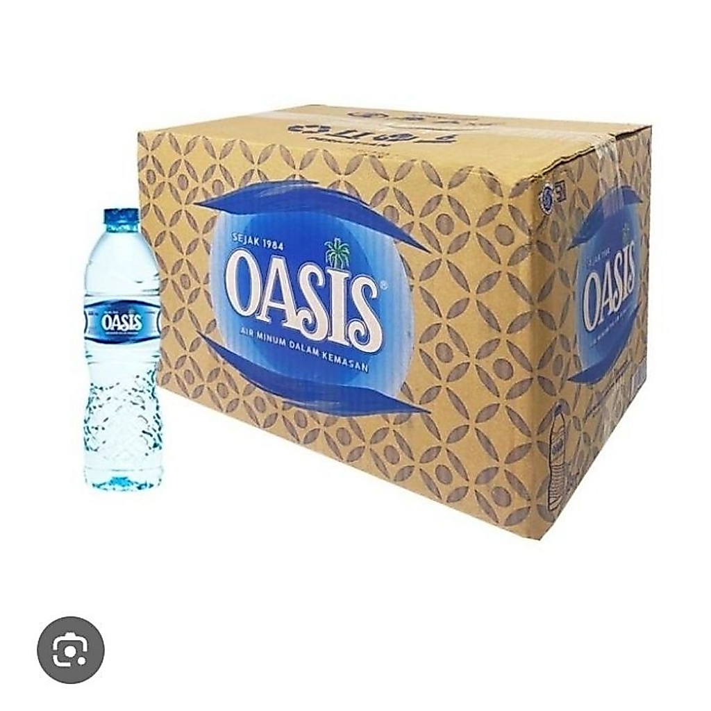 Oasis Air Mineral Botol 600 ml 1 Dus Isi 24 Pcs