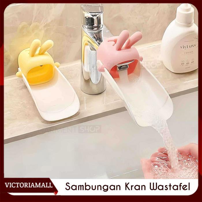 Penyambung Kran Cuci Tangan Wastafel Silikon Karakter Lucu Pemanjang Kran Faucet Extender - RANDOM M