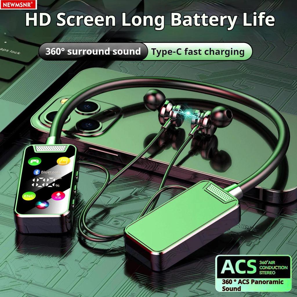HD Screen Surround Sound Neckband Long battery Life Earphones Wireless Bluetooth Headphones Sports G